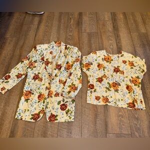 Vintage Southern Floral Blazer and Shirt - Jaclyn Smith - Size 6